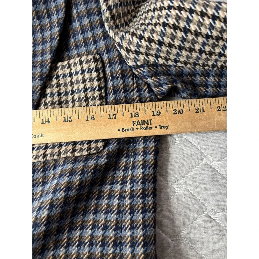 Veronica Beard Blazer Womens 6 Blue Patchwork Houndstooth Faustine Dickey Jacket - Picture 10 of 10
